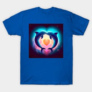 Dolphin Love . T-Shirt